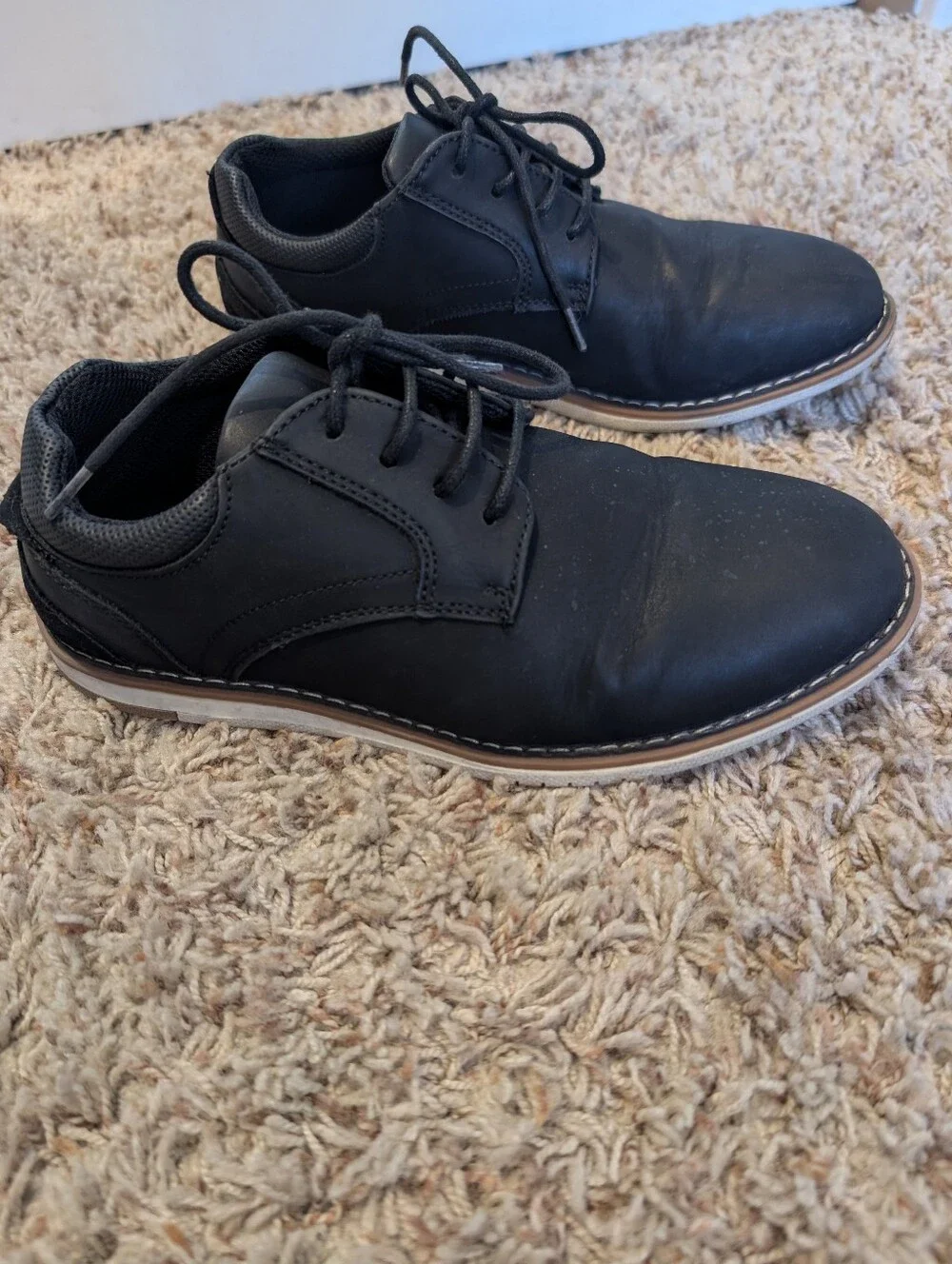 Boy's Black Lace-Up Casual Derby Shoes